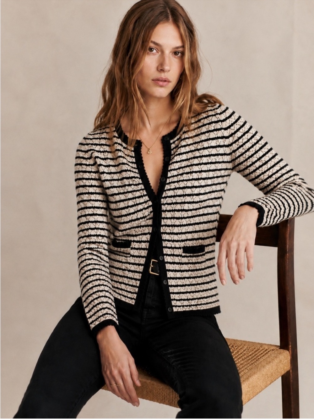 Doen Therese Cardigan Allaire Stripe